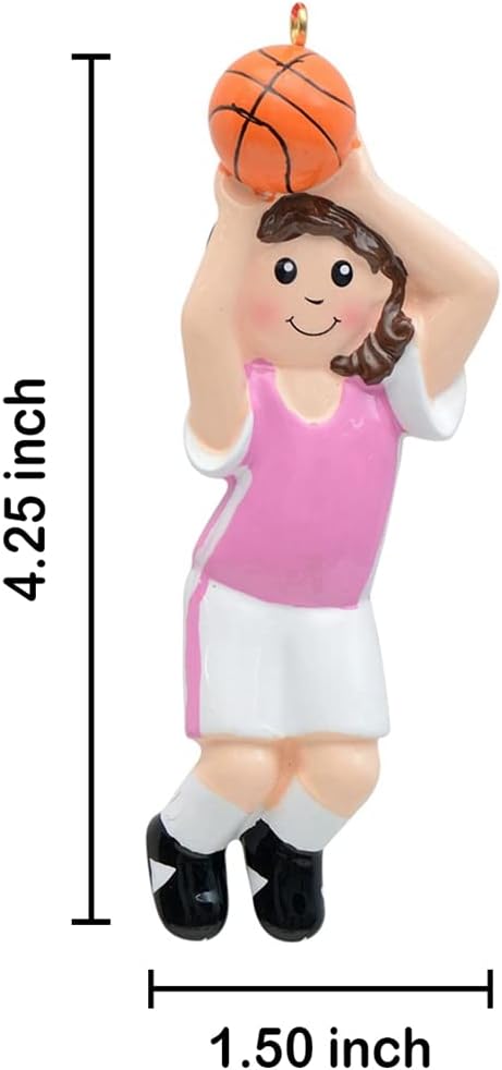 Custom Personalized Basketball Girl Ornament | Sports Christmas Tree Decor