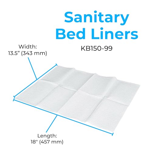 Disposable Baby Changing Station Bed Liners - 3-Ply Biodegradable, Moisture-Resistant, Eco-Friendly, 500 Count