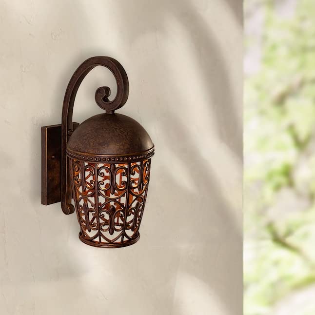 DESIGNERS FOUNTAIN Amherst 1-Light Outdoor Wall Lantern Sconce, Burnt Umber, 97591-BU