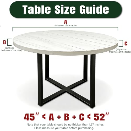 Exacmos Xmas02 52-Inch Elastic Round Water-Resistant Tablecloth for Holiday Decor