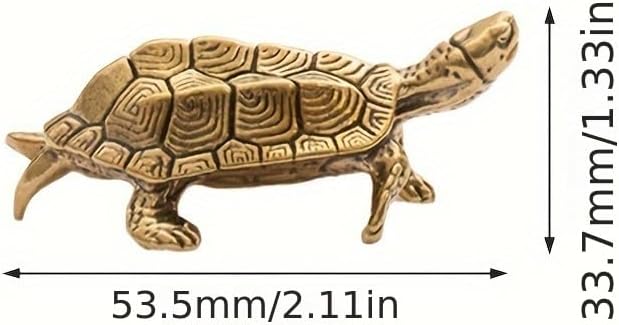 Skiennix Brass Vintage Turtle Figurine - Unique Home Ornament | Perfect Gift for Animal Lovers, 1PC