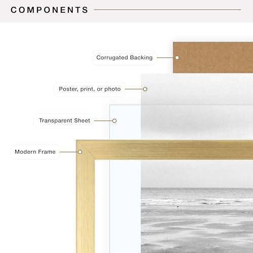 MCS Foundation Poster Frame 20x30 Brass - 1-Pack Modern Gallery Wall