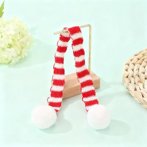 Mini Santa Hat and Scarf Ornaments 48pc Set for Christmas Crafts & Tree Decor