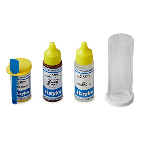 Taylor K-1515-A Pool Chlorine Drop Test Kit for Accurate Chlorine Level Testing