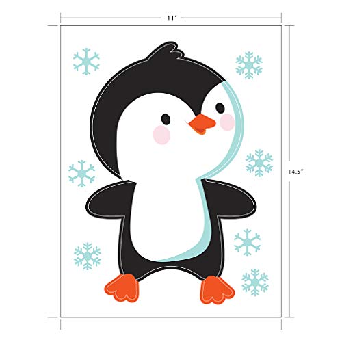 Paper Riot Co. Penquin Stacking Christmas Holiday Wall Stickers Removable for Family Activity Classroom Kids Room Nursery Bedroom Home Decor 65 Count Decals