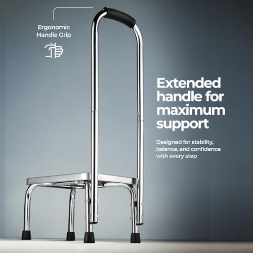 Adult Step Stool with Handle for Kitchen Bathroom Bedroom