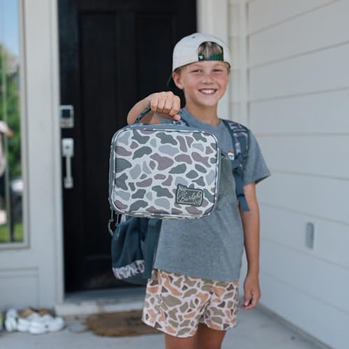 Burlebo Lunch Box - Classic Deer Camo Insulated Food Container with Handle - Variation of THIS listing