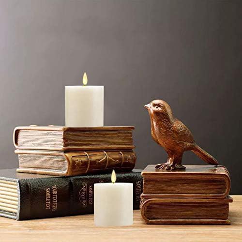 Flameless LED Candles Set of 2 - 3x3 Inch Dimmable Ivory Wax Pillars with Remote Control & Timers for Home Decor
