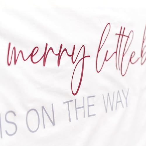 A Merry Little Baby is On The Way Decal - Christmas Theme Baby Shower Decorations£¬Gender-Revealing Decoration,Balloon Arch Decor