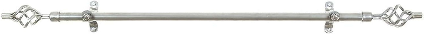 Achim Home Decor Metallo Decorative Window Curtain Rods - Adjustable 48 to 86 Inches, Lightweight & Easy to Install