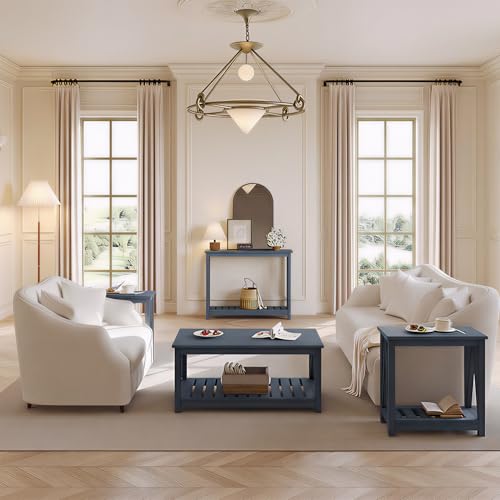 Blue Farmhouse Console Table - Narrow Sofa Entryway Table, 40 Inch Variation