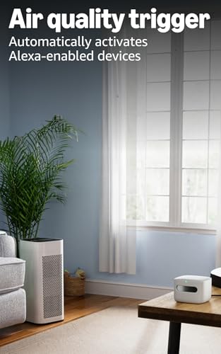 Smart Air Quality Monitor 1-Pack - Detects Temperature, Humidity, CO, PM2.5 & VOCs with Alexa Compatibility