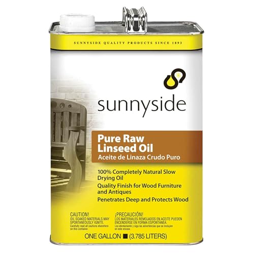 Pure Raw Linseed Oil for Wood Finishing - 1 Gallon