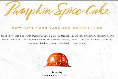 Nespresso Vertuoline Pumpkin Spice Cake Coffee Pods - Cinnamon Variant, 10 Count