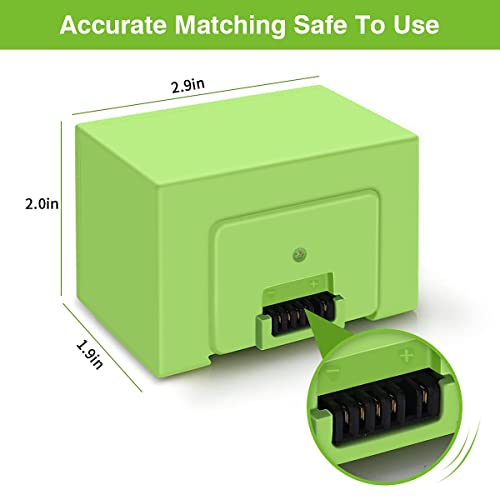 Morpilot 14.4V 3200mAh Green Battery Replacement for iRobot Roomba i7+i7+ i8 i6 i4 i3+ E Series