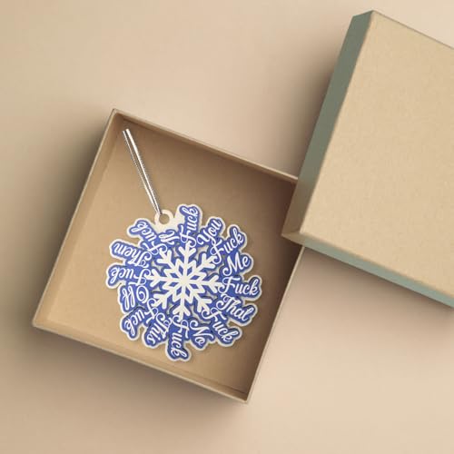 Funny Ornaments for Adults Blue Snowflake Christmas Decorations (2