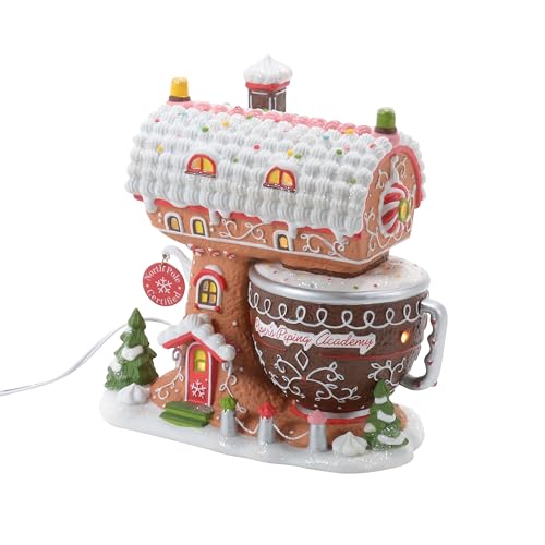 Department 56 North Pole Village Lighted Building with Piping Frosting, 6.5 Inch