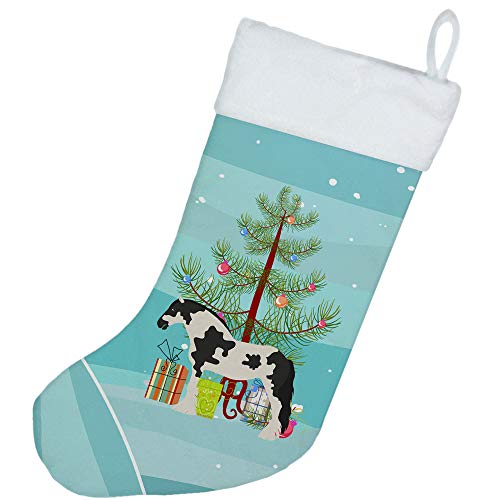 Cyldesdale Horse Christmas Stocking - Teal Suede 18" Laint Mantel Decor