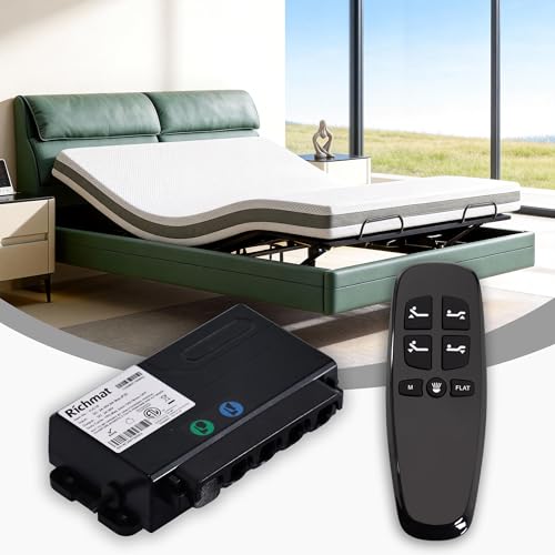 Richmat Adjustable Bed Control Box HJC18 Replacement No Massage with Remote