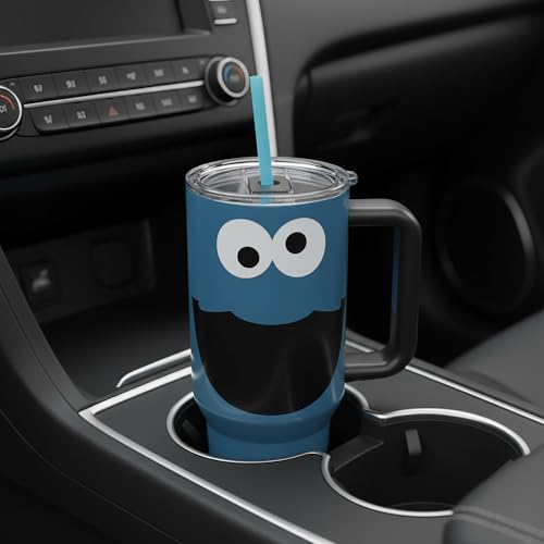 Sesame Street Cookie Monster Stainless Steel Tumbler 40 Oz with Handle