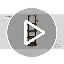 5-Tier Rotating Bookshelf Tower with Storage - Rustic Brown, Brown Variation