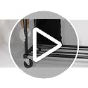 Black Portable Double Rod Garment Clothes Rack with Wheels & Storage Shelf - 48"W x 15"D x 67"H