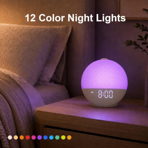 Sunrise Alarm Clock with Sleep Sounds & Night Light – Wake Up Calm & Rest Well