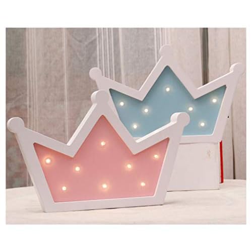 SICHOWEL Queen Princess Kings Shaped Sign-Lighted,Crown Decor for Birthday Wedding Party, Christmas, Kids Room, Living Room Decor (1, Pink) (1)