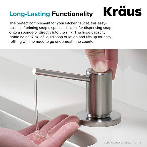 KRAUS Kitchen Soap and Lotion Dispenser in Spot Free Stainless Steel KSD-43SFS