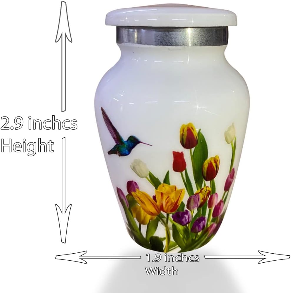 BOLD & DIVINE Adult Purple Hummingbird Cremation Urn | Human Ashes Adult Memorial urn, Burial, Funeral Cremation Urns | 200 Cubic Inches (Large Adult)