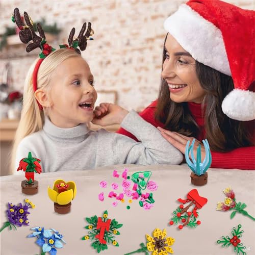JOICEE Floral Building Blocks Advent Calendar 2026 Christmas Gift for Kids