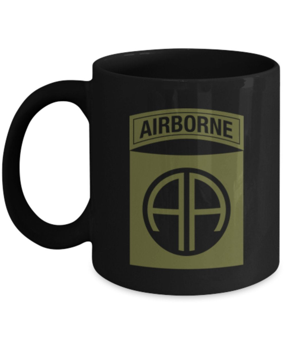 82nd Airborne Coffee Mug - BDU Green - Both Sides