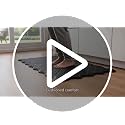 Arenarug 17.3x30 + 17.3x59 Inch Black Scalloped Kitchen Mat Set - Waterproof & Anti-Fatigue