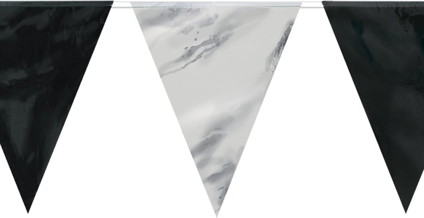 Black & Gold Pennant Banner for Parties | Beistle Decorative Party Supplies