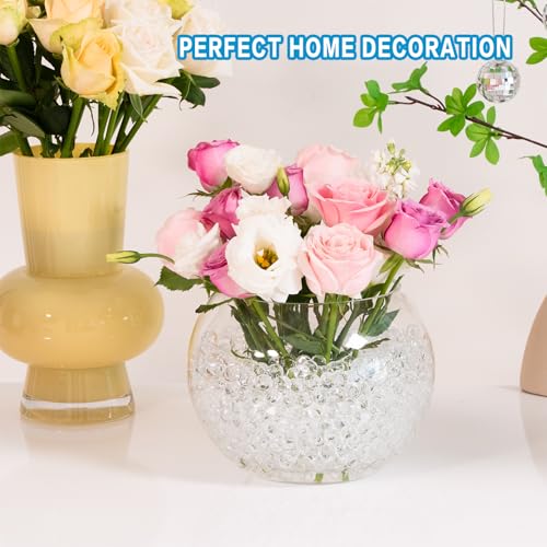 160,000 Clear Water Gel Beads for Centerpieces, Tansparent Vase Filler for Floating Candle, Christmas Decoration, Wedding Centerpiece, Floral Decorations, Soilless Planting