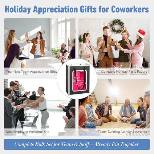 6-Pack 20 Oz Insulated Steel Tumblers with Straws & Gift Bags - Employee Appreciation Gifts