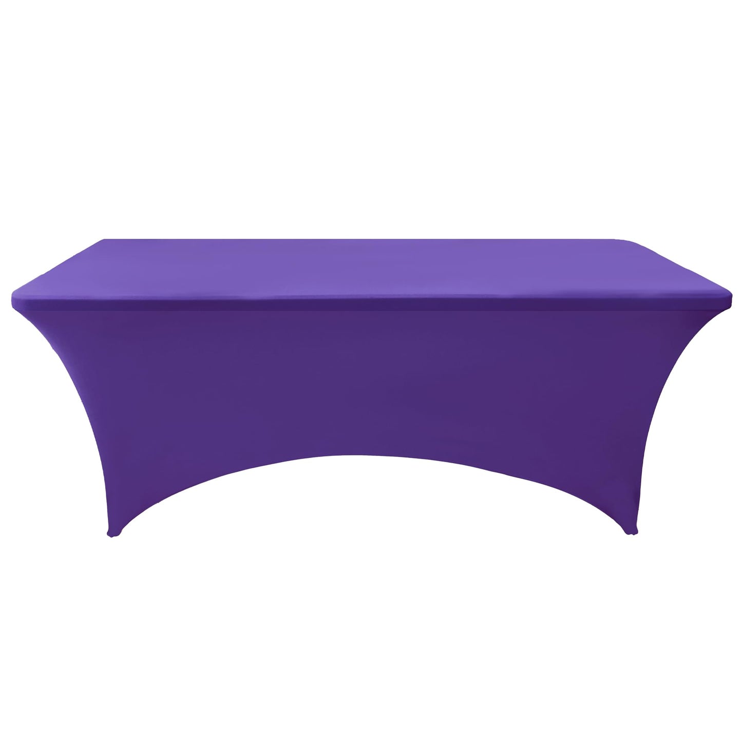 ZarzaaSik 2-Pack 6ft Spandex Table Covers for Rectangle Standard Folding Tables - Wrinkle Resistant Stretch Tablecloths - Ultimate Fitted Table Protector for Parties, Trade Shows, Banquet