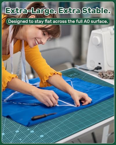 Green Self-Healing Cutting Mat 35 x 47 Inches Double-Sided Rotary Craft Board