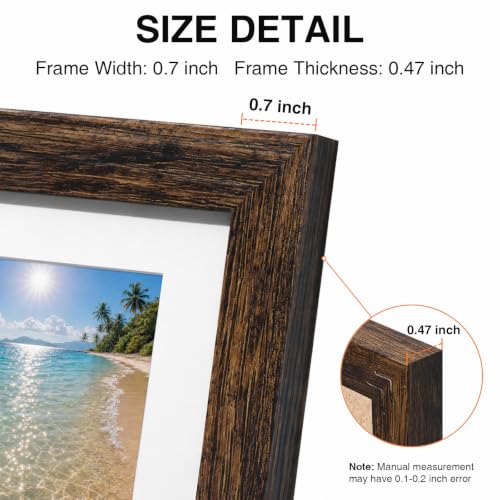 Pallene Collage Wall Picture Frames Set of 20 in Brown - Multi-Size Gallery Wall Decor