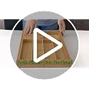 VaeFae Natural Bamboo Silverware Drawer Organizer, 7 Slots, Adjustable