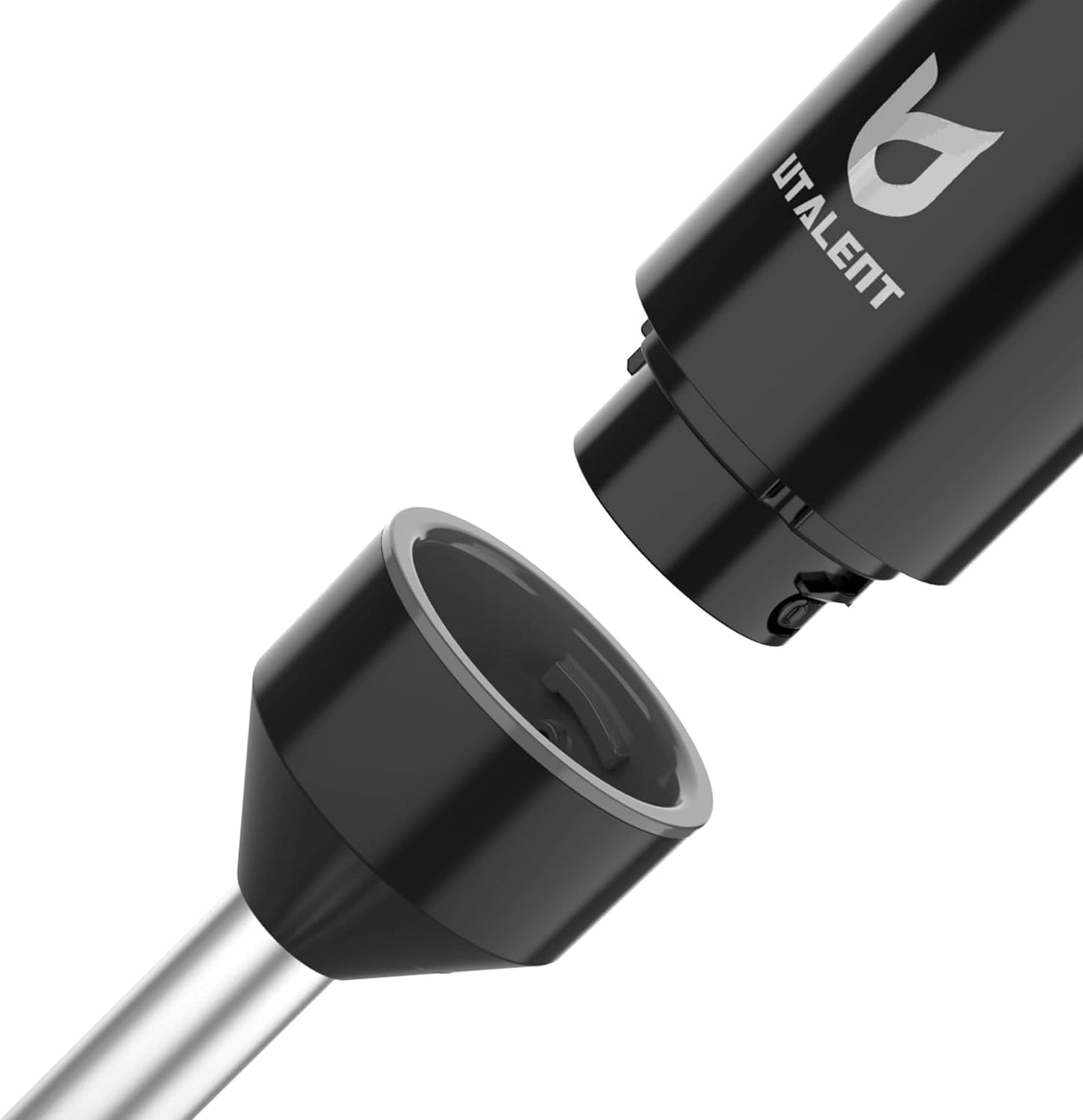 UTALENT Cordless Hand Blender - Variable Speed Immersion Blender with USB-C Charging | Black