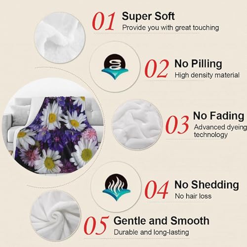 UNDAHIS Husky Dog Blanket 60x50 Inch Cozy Warm Fuzzy Flannel Throw Gift for Pets & Home