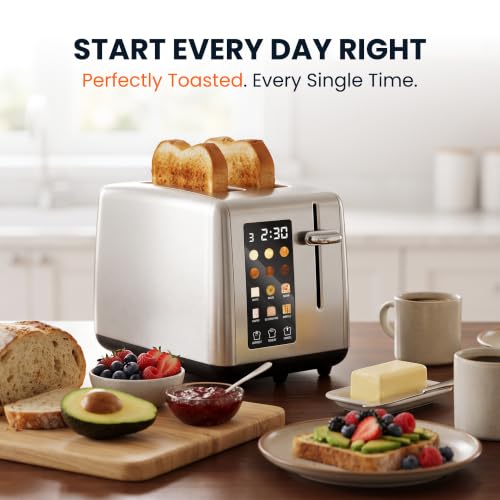 Elite Gourmet 2-Slice Toaster with Digital Countdown & Extra-Wide Slots - Gloss Black, Variation