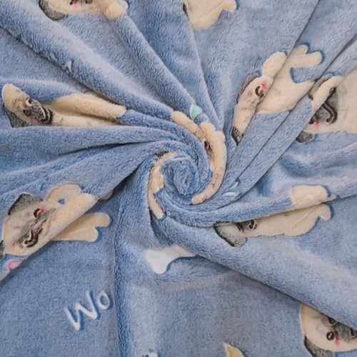 Glow in The Dark Pug Blanket, Super Soft Glowing Pugs Gifts for Pug Lovers Gift for Kids Pugs Stuffed Animal Blanket for Dog Lovers (Glow Pugs, 47" x 60")