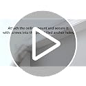 White Aluminum Ceiling Curtain Track 6-9 ft Wall Mount Rail - 1 Set