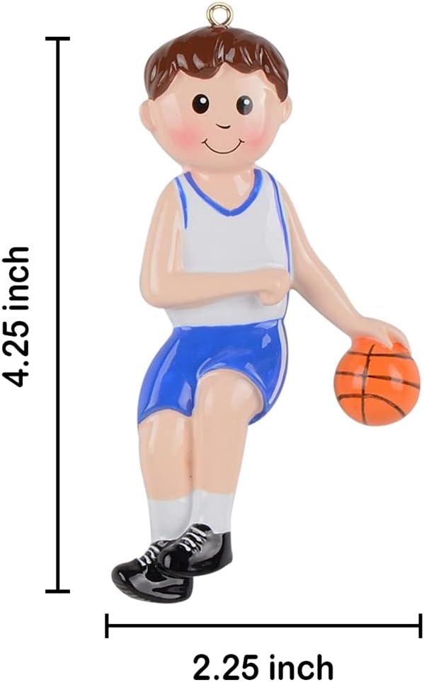 Custom Personalized Basketball Ornament for Boys - Unique Christmas Tree Decor for Sports Fans