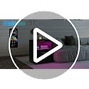 RGB Nightstand with Charging Station - Grey, 3 Layers, Smart Bedside Table