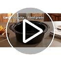 OLIXIS Jet Black 8 Quart Programmable Slow Cooker with Ceramic Nonstick Pot