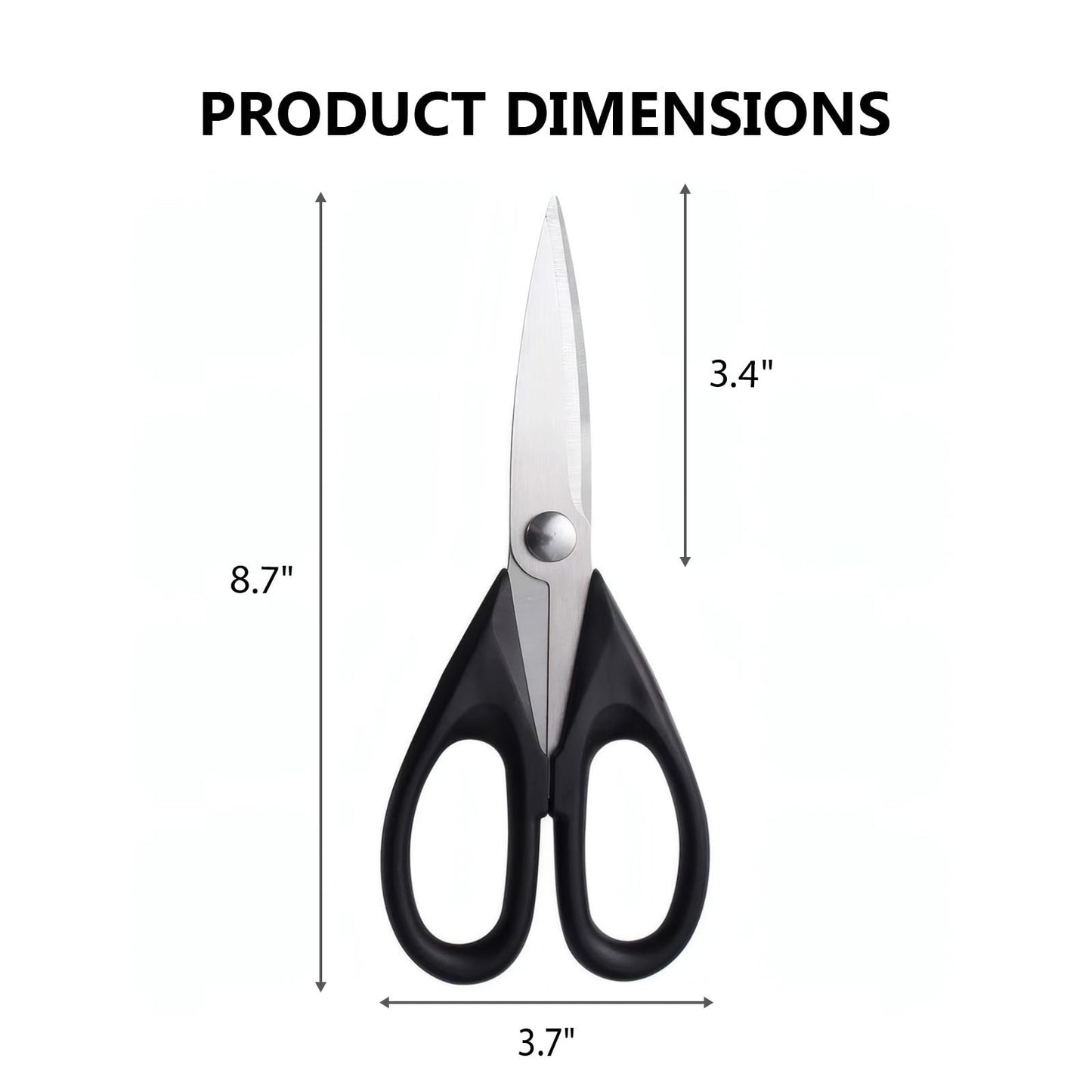 LifeVoltivus Multipurpose Kitchen Shears, 8.7" Professional Heavy-Duty Scissors, Dishwasher Safe, Rust-Resistant Stainless Steel, Ergonomic Soft Grip Handles for Cooking and Home Use
