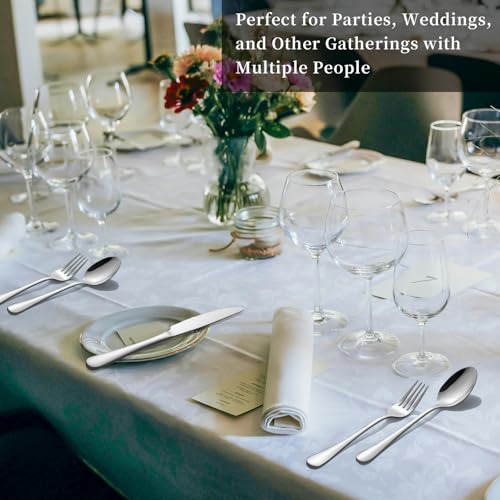 60-Piece Silverware Set for 20 - Stainless Steel Flatware Cutlery Set - Mirror Polished Dinner Forks Spoons Knives for Home Wedding Restaurant - Dishwasher Safe